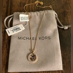Brand New Michael Kors Logo Necklace